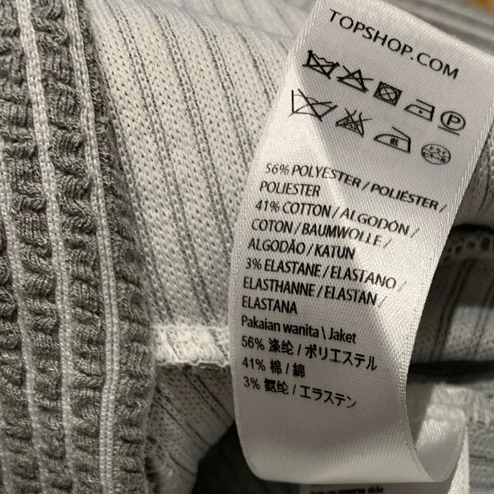 TOPSHOP Grey Knit Blazer - Picture 9 of 11